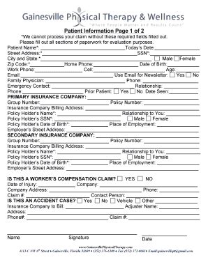 Fillable Online Vestibular Intake Formdoc Fax Email Print PdfFiller