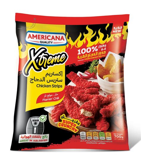 Buy Americana Xtreme Flamin Chili Chicken Strips 700g Online In Kuwait