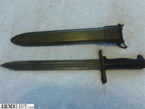 Armslist For Sale 1943 Bayonet For M1 Garand Ufh With Sheath