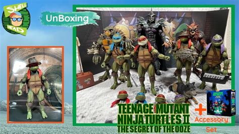 Tmnt Neca Secret Of The Ooze Exclusive 4 Pack Accessory Set Unboxing