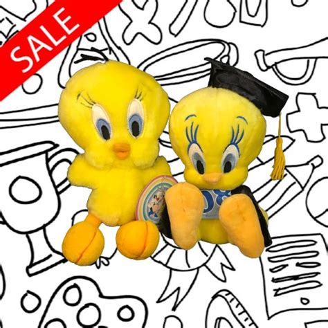 BUNDLE Looney Tunes Warner Bros Tweety Bird Plush Toy Collectible