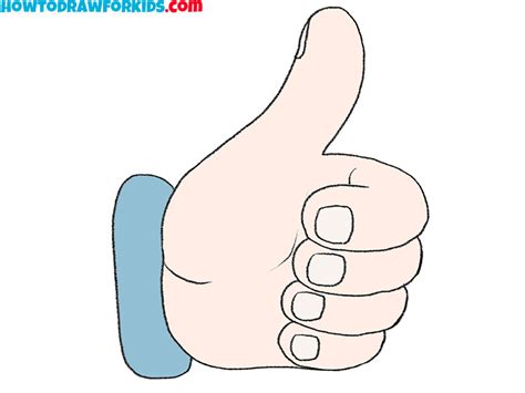 How To Draw Thumbs Up Easy Drawing Tutorial For Kids