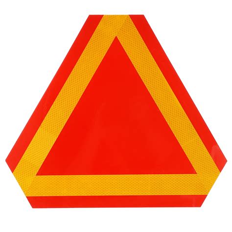 Qumonin Orange Slow Moving Vehicle Sign With Reflective Tape Safety