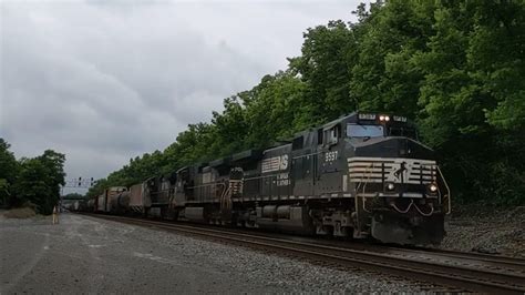 Norfolk Southern Manifest Train W SOO Line Grain Car And Wisconsin