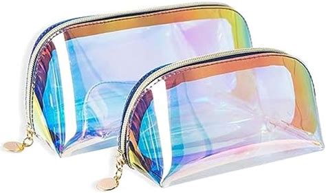 Holographic Makeup Bags Pieces Cosmetic Travel Bag Portable