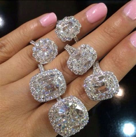 Large Diamond Wedding Rings