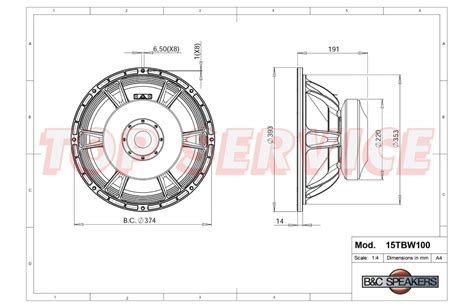 B C Speakers Tbw Subwoofer Professionale Top Service Pro