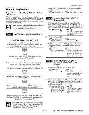 Fillable Online Bussvc Wisc 2009 Instruction 1040 ALL Instructions For