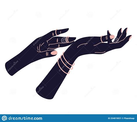 Women S Hands Female Hands With Various Gestures Stock Vector