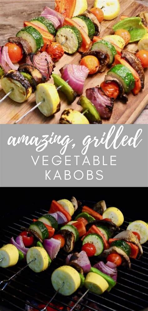 Amazing Grilled Vegetable Kabobs Recipe Recipe Kabob Recipes