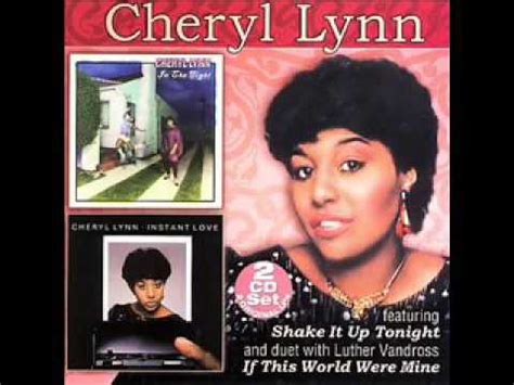 Cheryl Lynn Shake It Up Tonight YouTube YouTube