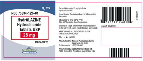 Hydralazine Hydrochloride Tablets Usp