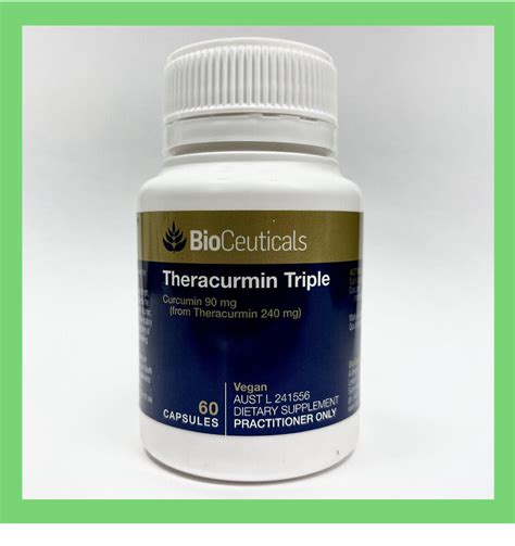 1 X Bioceuticals Theracurmin Triple 60 Caps Express Postage Exp1024