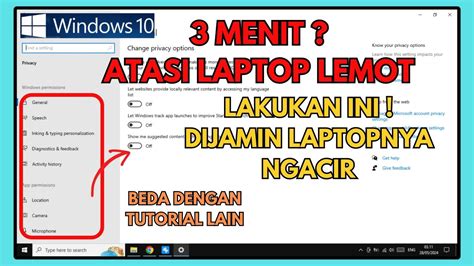 Menit Mengatasi Masalah Laptop Lemot Lambat Windows Youtube