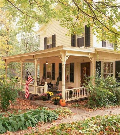 75 Rustic Farmhouse Front Porches Decorations Ideas Farmhouse