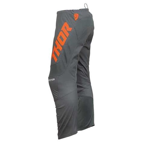 Pantalon Motocross Enfant Thor Sector Checker Gris Orange