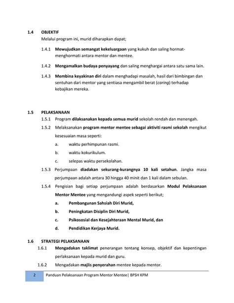 Panduan Pelaksanaan Dan Modul Program Mentor Mentee Di Sekolah Pdf