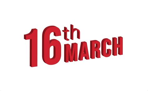 16th march , Daily calendar time and date schedule symbol. Modern ...