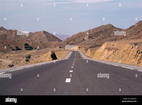 Sultanate Oman Road Through Desert Travel World Oman Landscape Color Hi