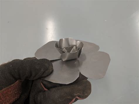 Easy Sheet Metal Flower 6 Steps With Pictures Instructables