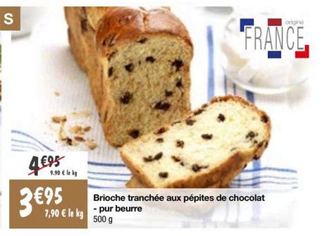 Promo Brioche Tranchée Aux Pépites De Chocolat Pur Beurre chez Migros