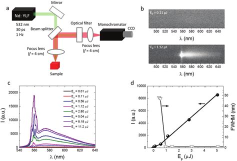 A Schematics Of The Excitation Detection Configuration The Sample Is