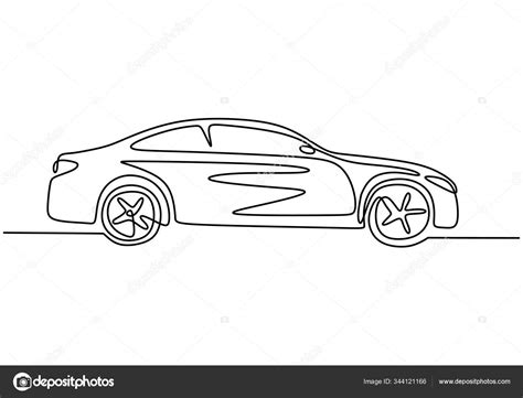 Un dessin de ligne de la voiture Véhicule berline illustration