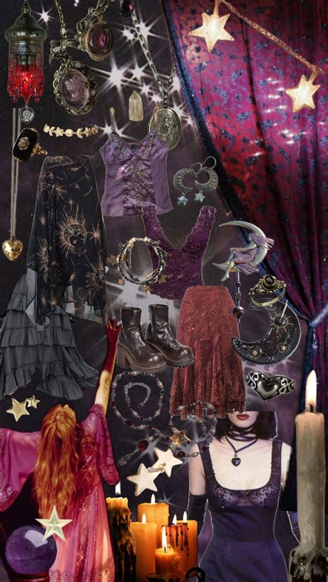 Whimsigoth Purple And Red Witchy Fashion