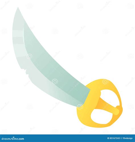 Cutlass Antique Sword Cartoon Vector 48236271