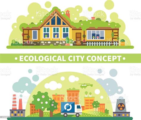 Ecological City Concept Stock Illustration Download Image Now 2015