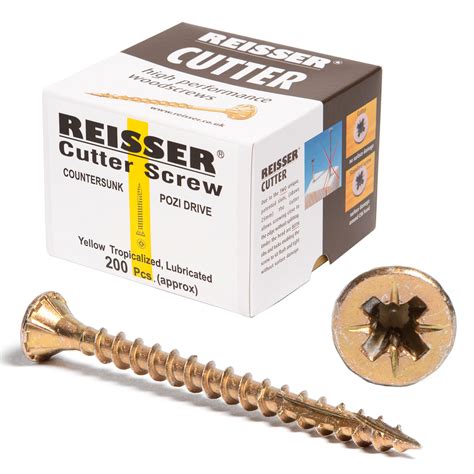 Reisser Countersunk Cutter Wood Screw 4 X 35mm 200 Box Tco