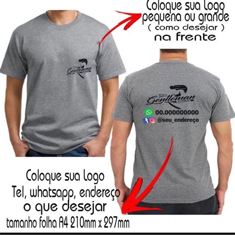 Camiseta Personalizada Frente E Costas Para Empresa Cor Mescla Shopee