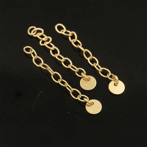 14k Gold Filled Chain Extensions Gold Filled Cable Extender Etsy