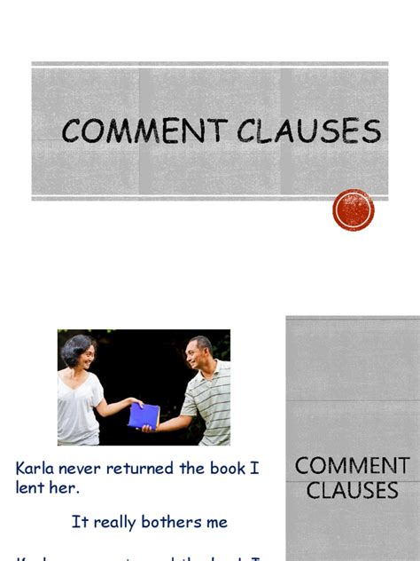 Comment Clauses Pdf