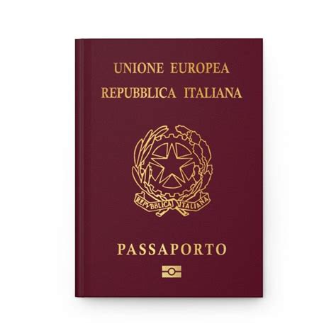 Italian Passport Hardcover Journal Notebook Best T For Citizens Of