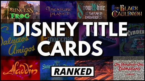 All 61 Disney Title Cards Ranked Youtube