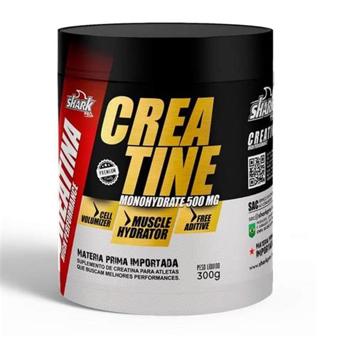 Creatina Monohidratada 300g Shark Pro Creatina Magazine Luiza