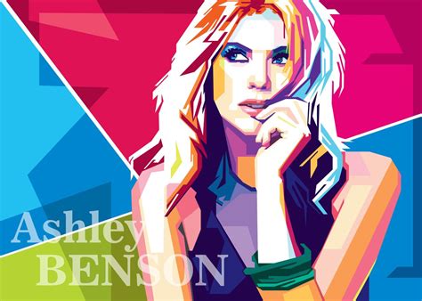 Ashley Benson In Pop Art Poster By Erik Artriza Displate