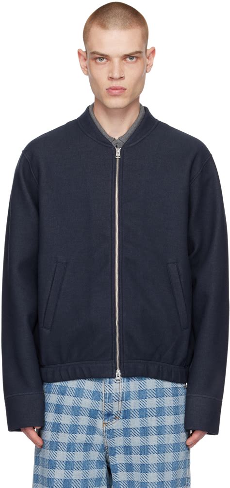 Blouson Aviateur Bleu Marine Glissi Re Ami Paris En Solde