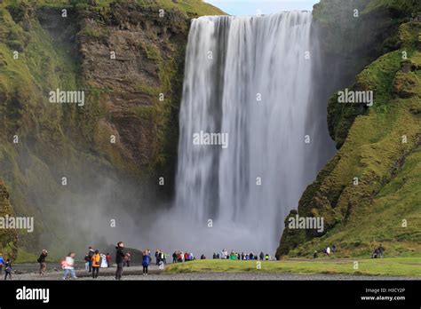 Sk Gafoss Waterfall Iceland Stock Photo Alamy