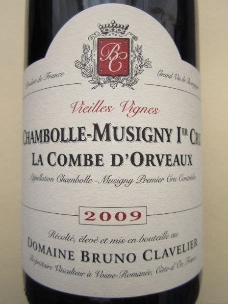 Red Burgundy Domaine Bruno Clavelier Chambolle Musigny Er Cru La