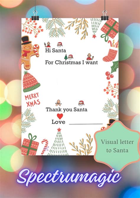 Pecs Visual Dear Santa Letter Makaton Santa Claus Letter Christmas