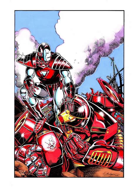 Silver Centurion Exiting A Battle Damaged Hulkbuster In Color In Bob