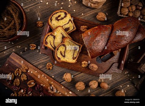 Walnut loaf bread Stock Photo - Alamy