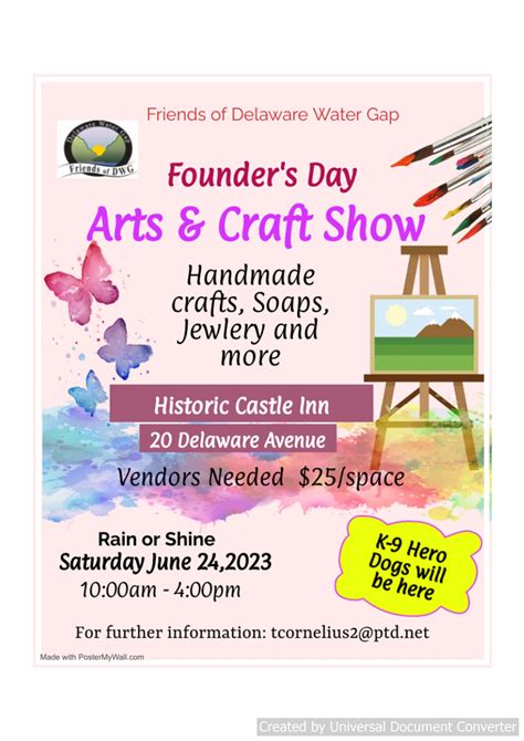 Founders Day Arts And Craft Show Borough Of Delaware Water Gap