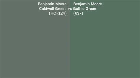 Benjamin Moore Caldwell Green Vs Gothic Green Side By Side Comparison