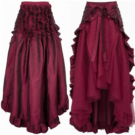 Victorian Steampunk Ruffle Pirate Wrap Skirt Gthic