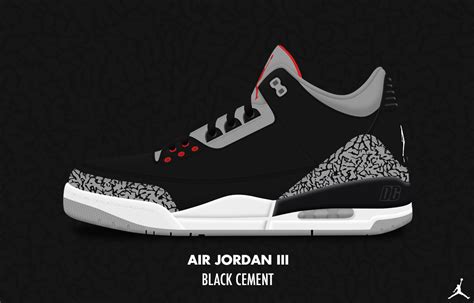 Air Jordan III 'Black Cement' by DCrossover11 on DeviantArt