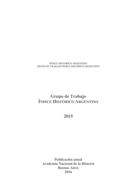 Pdf Grupo De Trabajo Ndice Hist Rico Argentino La Obra