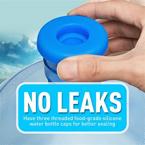 Jell Cell Water Jug Caps Gallon Silicone Replaceable Strong Sealing